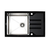 Кухонна мійка Germece Handmade Black Glass 780х510х200