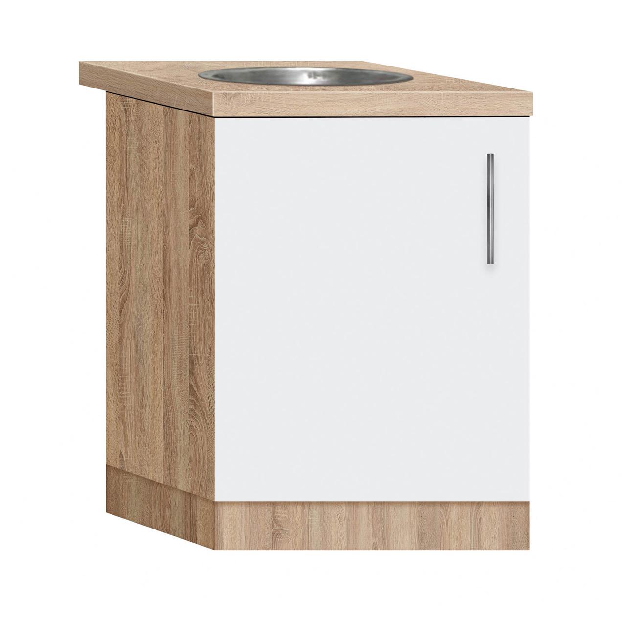 Тумба-мийка (однодверна) з врізною мийкою зі стільницею 1-ї категорії (складська програма) ЛЮКС ширина 500, фото 1