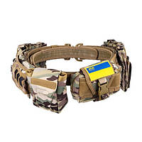 Тактический пояс 2E Tactical 2E-MILTACBELT-Y5PCH-CC Camouflage с 5-тью подсумками