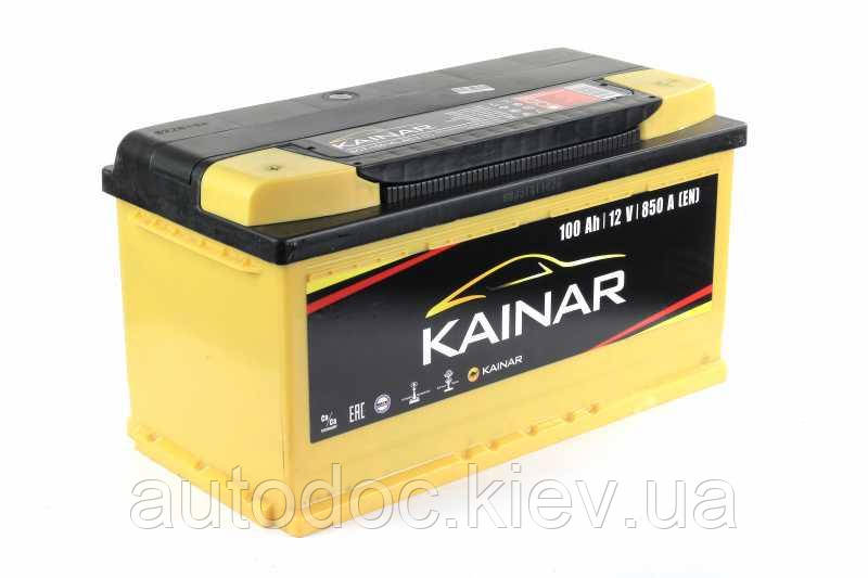 Аккумулятор 100Ah-12v KAINAR Standart+ (353х175х190),L,EN850, арт.100 261 1 120 ЖЧ - фото 1 - id-p1718023850