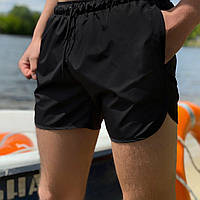 Чоловічі літні молодіжні зручні пляжні шорти/Купальні стильні короткі шорти для чоловіків/Чорні