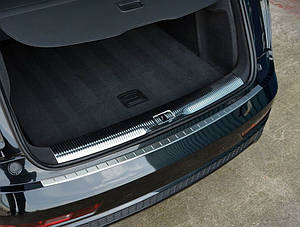 Audi Q3 Накладка на задній бампер OmsaLine (нерж) TSR Накладки на задній бампер Ауді Ку3