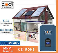 Гибридный солнечный инвертор Codi 5500Вт 48В чистая синусоида + зарядное устройство для систем ИБП