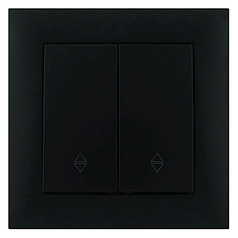 Вимикач Marshel Ideal 2-клавішний прохідний чорний VS10-305-B