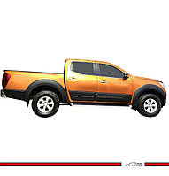 Nissan Navara 2016 Молдинг на двери (4 шт, ABS) TSR Молдинги Ниссан Навара НП 300