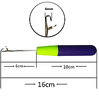 Крючок 6 мм для вплетения косичек канекалона сенегальских кос афрокос брейдов Jumbo braid