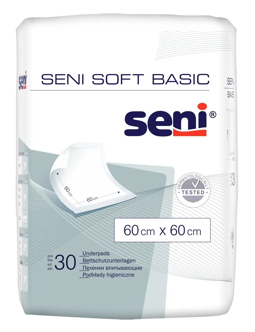 Пелюшки SENI SOFT BASIC 60 x 60 cм 30 шт