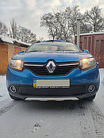 Renault Sandero Зимняя матовая накладка на нижнюю решетку TSR Зимние заглушки Рено Сандеро