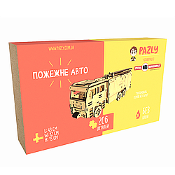 Деревяний конструктор пожежна машина