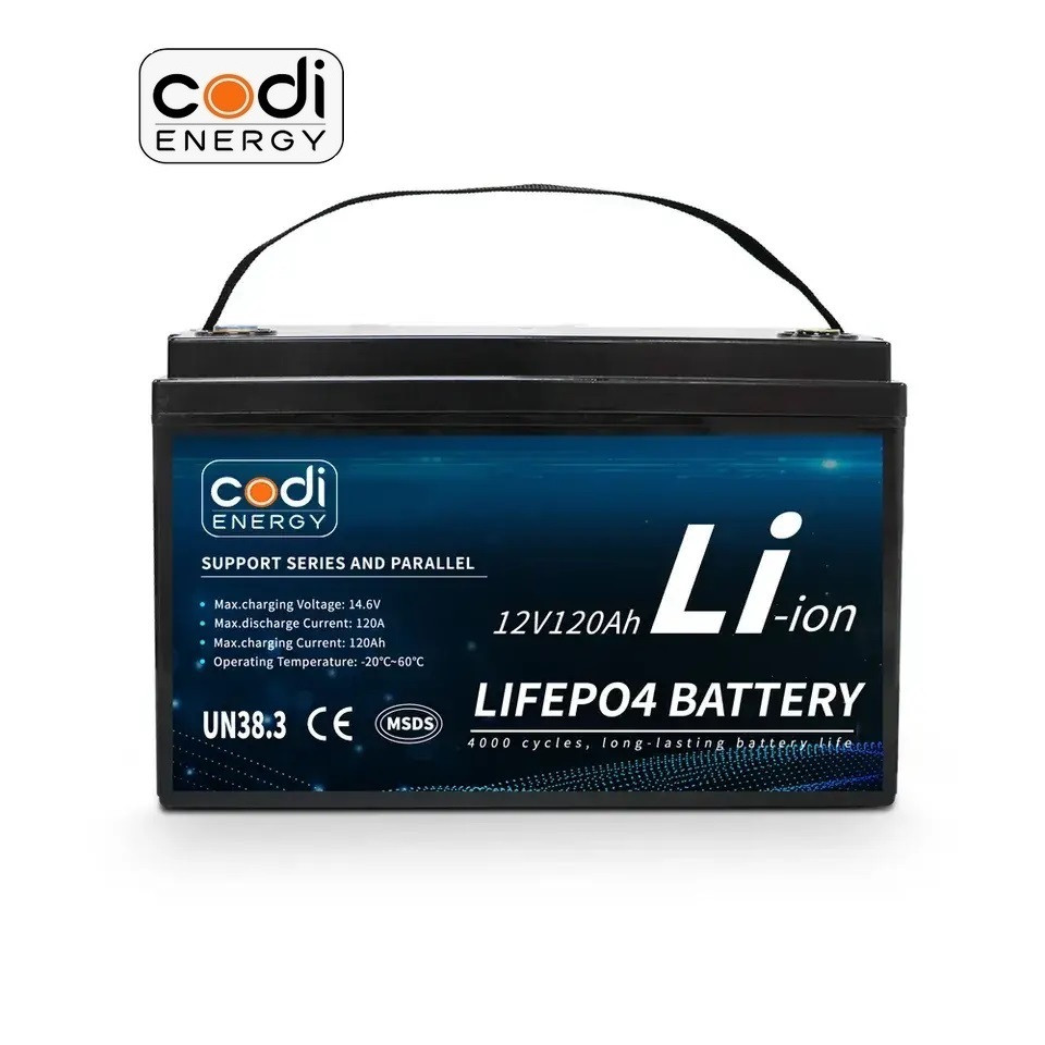 Акумулятор Codi Energy LiFePO4 12В 120Ач (1536 Втч) літій залізо фосфатна акумуляторна батарея