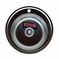 Кухонна мийка з нержавіючої сталі Platinum ДЕКОР 510 (0,8/180 мм)