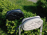 АКЦІЯ! БЕЖ ТАУП — стильна якісна невелика стьобана крос-боді сумочка на блискавці (Луцьк, 742), фото 4