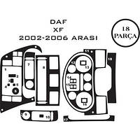 Накладки на панель DAF XF 95 2002-2006 (под дерево) TSR Накладки на панель Даф ХФ 95