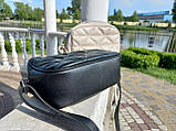 ЧОРНА — стильна якісна невелика стьобана крос-боді сумочка на блискавці (Луцьк, 742), фото 7