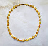 Намисто 100% натуральний бурштин вага 14г довжина 49 см, фото 4