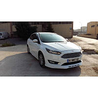 Ford Focus III Sedan 2015 Накладка на передний бампер под покраску TSR Тюнинг переднего бампера Форд Фокус 3