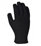 540 Рукавички DOLONI трикотажні робочі чорні подвійні без пвх Ладоні Універсал 10+ 7 клас, фото 3