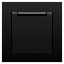 Розетка Marshel Ideal 1-яка із заземленням і кришкою чорна RS16-473-B, фото 4