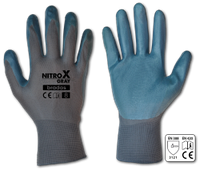 Перчатки Bradas NITROX Gray сірий/бірюз. нітрил р.10 / RWNGY10 Bradas