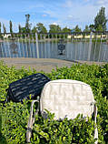 БЕЖ ТАУП — стильна якісна невелика стьобана крос-боді сумочка на блискавці (Луцьк, 759), фото 7