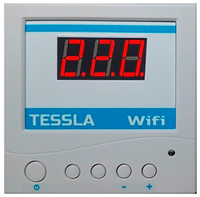 Терморегулятор Tessla TRS, Wi-Fi +5°C +35°C (16А, гіст.0,1°С до 10°С, дат повітря, статі, накладной)