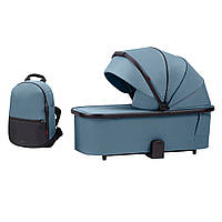 Люлька на коляску с рюкзаком CARRELLO Alfa CRL-6507/1 Indigo Blue Синяя