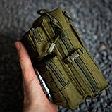 Тактичний маленький утилітарний підсумок чохол PACKER BK зелена олива для дрібних грошей телефона сумка з MOLLE TB, фото 8