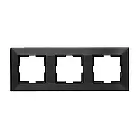 Рамка Panasonic Arkedia Slim тримісна, горизонтальна, чорна WNTF0803-2BL
