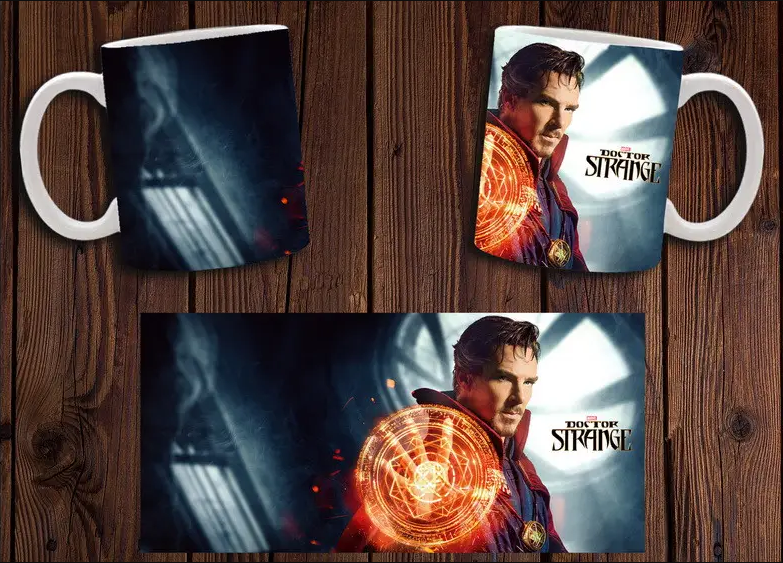 Чашка біла керамічна з принтом Doctor Strange "Доктор Стрендж" ABC