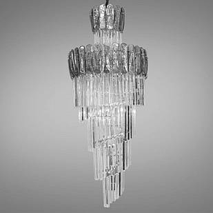 Сучасна кришталева люстра на 27 ламп Е14 колір каркасу хром D-93316/600xH1800HR