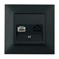 Panasonic Arkedia Slim WNTC0404-2BL Розетка комп'ютерна RJ45 CAT5e чорна