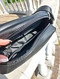 ЧОРНА —  якісна стьобана молодіжна крос-боді сумочка на блискавці під клапаном (Луцьк, 745), фото 9