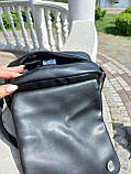 ЧОРНА —  якісна стьобана молодіжна крос-боді сумочка на блискавці під клапаном (Луцьк, 745), фото 7