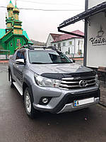 Toyota Hilux 2015+ Рейлинги с перемычками (2 шт, хром) TSR Рейлинги Тойота Хайлюкс