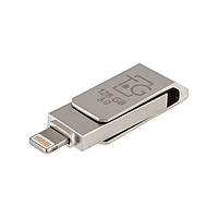 Флешка T&G 008 128GB USB lightning 3.0 металева