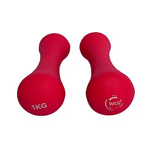 Неопренові фітнес гантелі WCG по 1 кг (2х1), фото 1