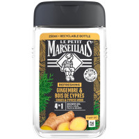 Гель для душу Le Petit Marseillais 4 в 1 Імбир та Кипарис 250 мл (3574661633725\/3574661714523), фото 1
