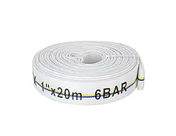 Шланг-рукав ALBA-АGROFLEX ПВХ/ПЕТ 25мм, 6 бар білий 20м