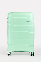 Велика пластикова валіза 4-х колісна Three Birds 2021-10-73L м'ятна