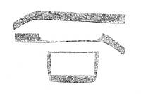 Mercedes Vito 639 Накладки на панель (Meric, полоски) под алюминий TSR Накладки на панель Мерседес Бенц Вито