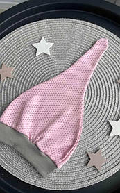 Шапка-ковпачок з вузликом для новонародженого зріст 56 см Larі Рожевий