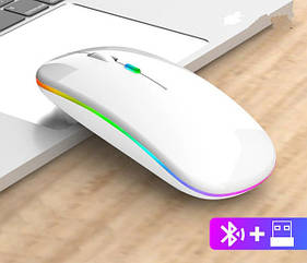 Перезаряджаєма Bluetooth мишка бездротова Сіра