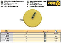Рулетка фіберглас 10м VOREL-14100