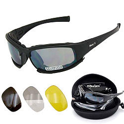 Окуляри тактичні 4 комплекти лінз / Сонцезахисні балістичні окуляри з поляризацією