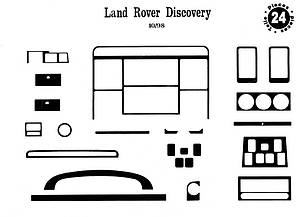 Land Rover Discovery II Накладки на панель Карбон TSR Накладки на панель Ленд ровер Діскавері 2