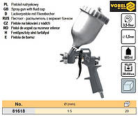 Краскопульт пістолет пістолет розпилювач V=0,68 л 3,5-5 bar VOREL-81618