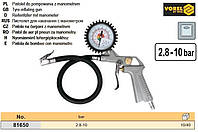 Пістолет пістолет пневмо підкачка манометр 2,8-10бар VOREL-81650