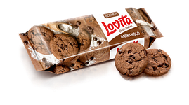 Печиво Lovita Classic з какао та шматочками глазурі 150 г