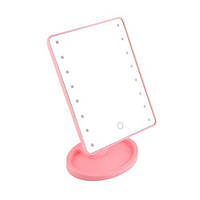 Зеркало для макияжа Magic Makeup Mirror R86667 с LED-подсветкой, розовый