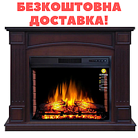 КАМИНОКОМПЛЕКТ ARTIFLAME BOSTON AF28S МАХАГОН КОРИЧНЕВЫЙ АНТИК (С ИМИТАЦИЕЙ ТРЕСКА ДРОВ)